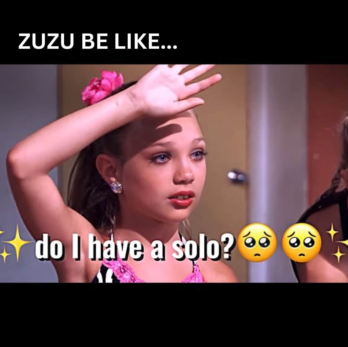 Dance Nation meme asking whether Zuzu has a solo.