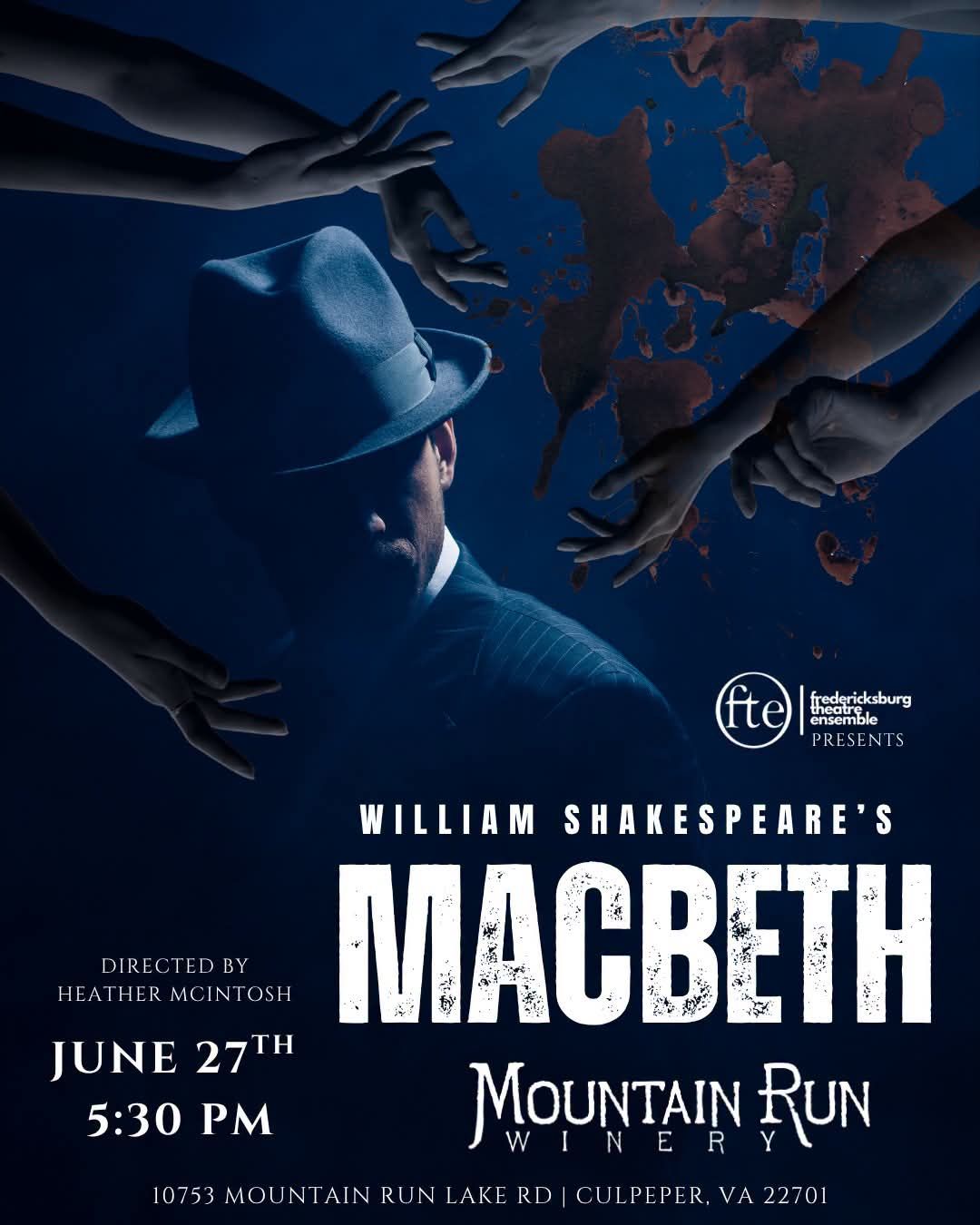 Poster for Macbeth at Mountain Run Winery