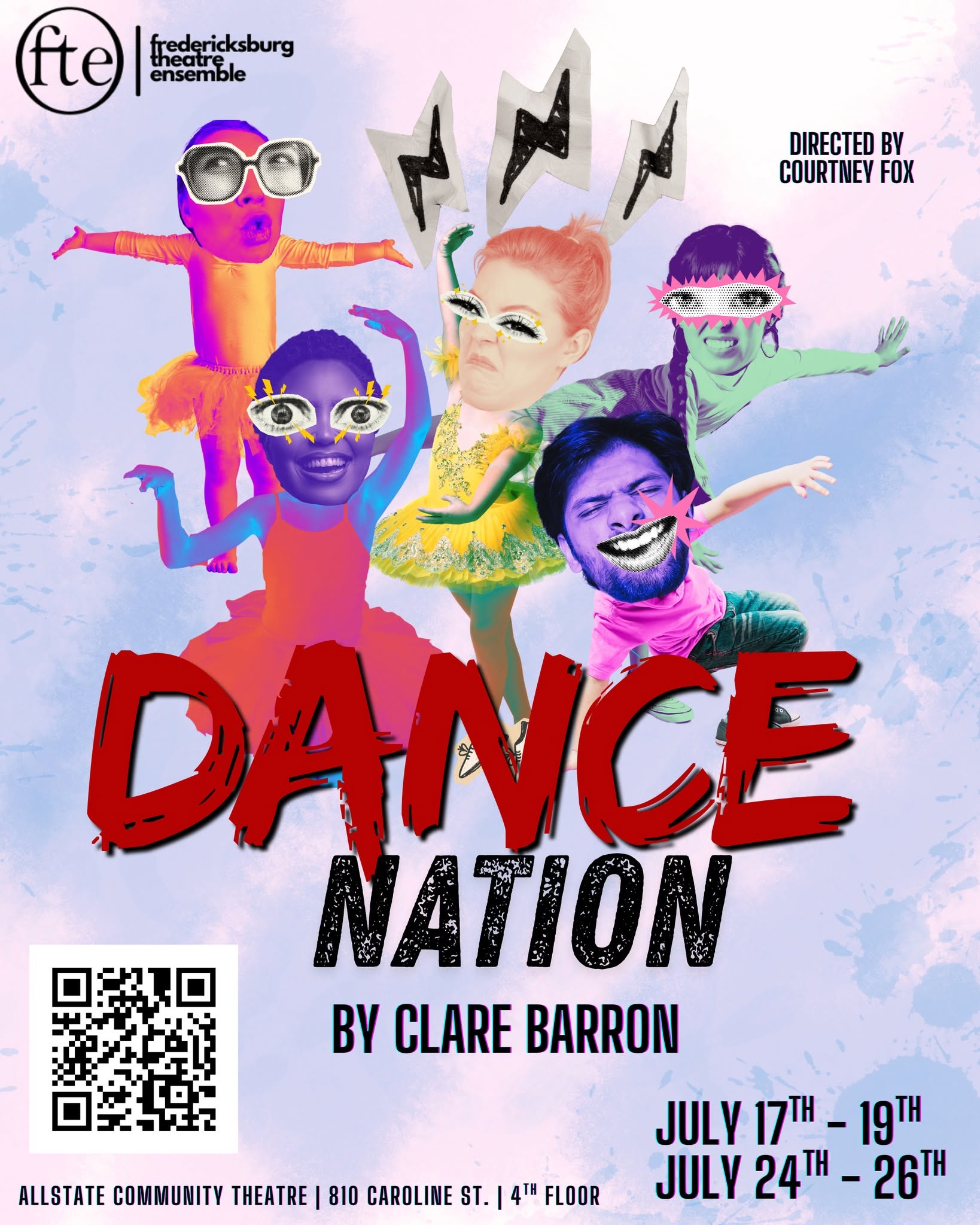 Dance Nation production team headshots and roles.