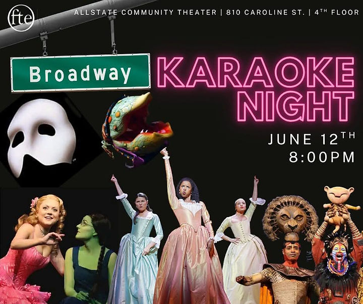 Poster for Broadway Karaoke Night